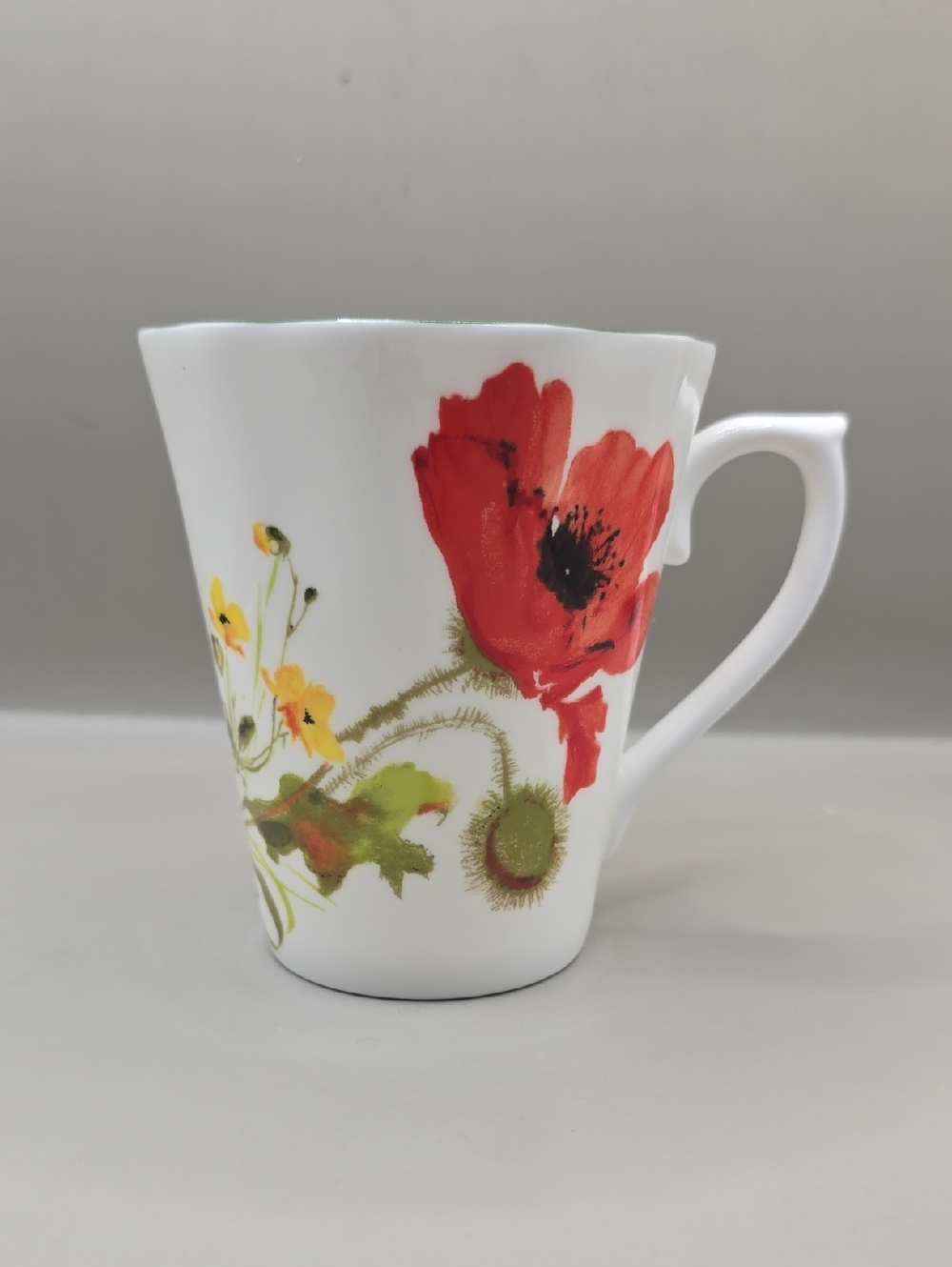 David Michael Staffordshire Fine Bone China Coffee Cup Floral Hand Made England